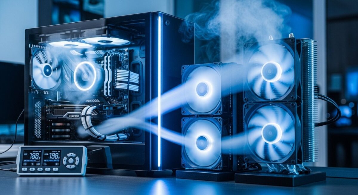 J&rsquo;ai testé toutes les configs de ventilation PC possibles (et mon bureau ressemble à une soufflerie)